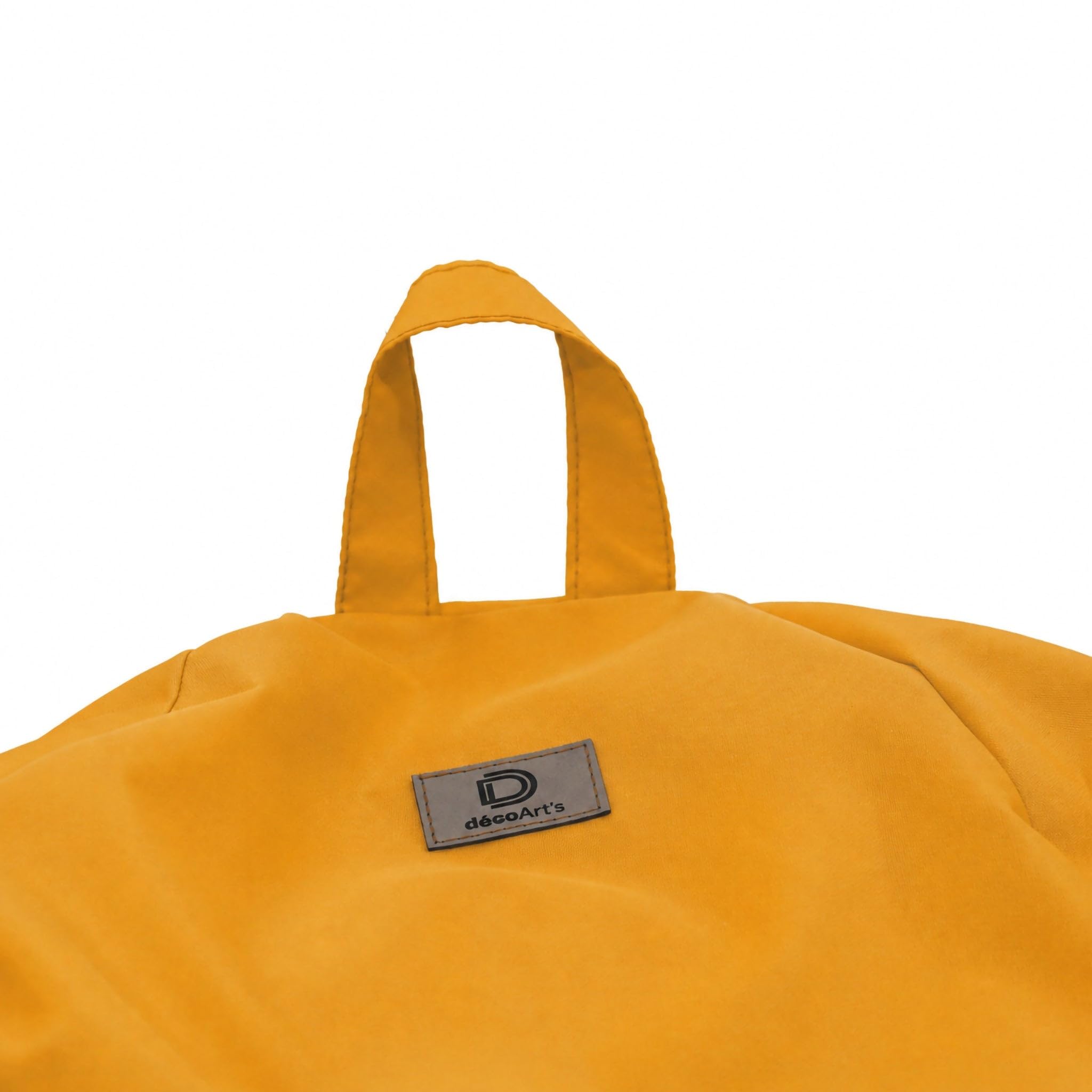 Pouf Poire Extérieur Géant Déhoussable, Rembourrage 200 L de Billes de Polystyrène Inclus, Taille XL Adulte et Enfant, 120x110 cm, Jaune