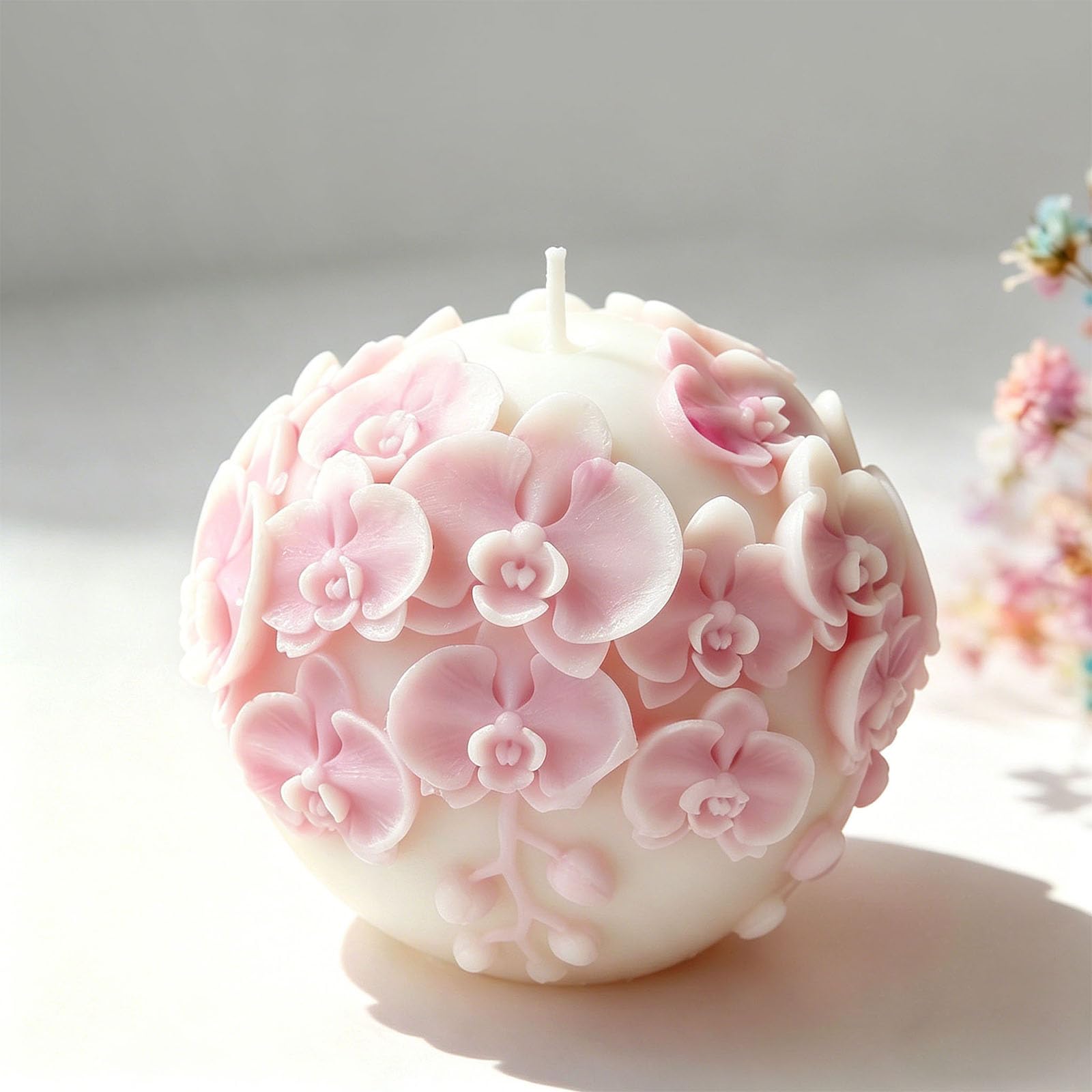 Molde de silicona con forma de cesta de flores, molde de silicona para jabón, manualidades, decoración de boda, elastómero fundido de chocolate