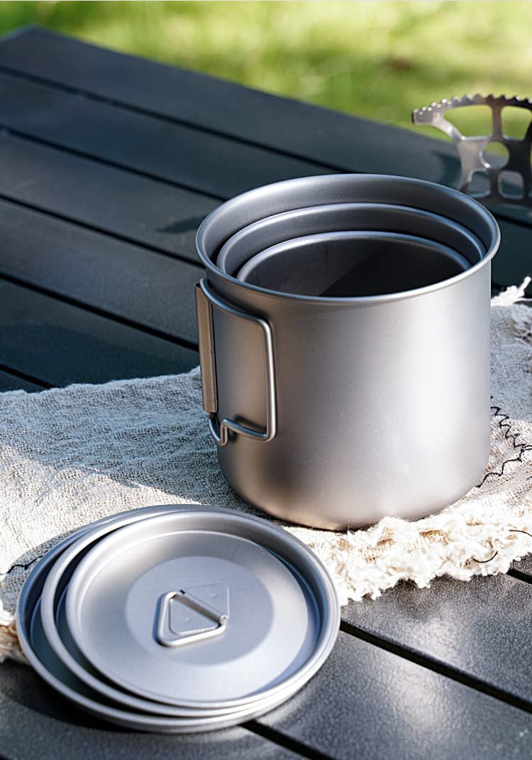 Tazza da Campeggio Tazze in Titanio per Tè e Caffè all'aperto Stoviglie da Campeggio 220ml//420ml (220ml)