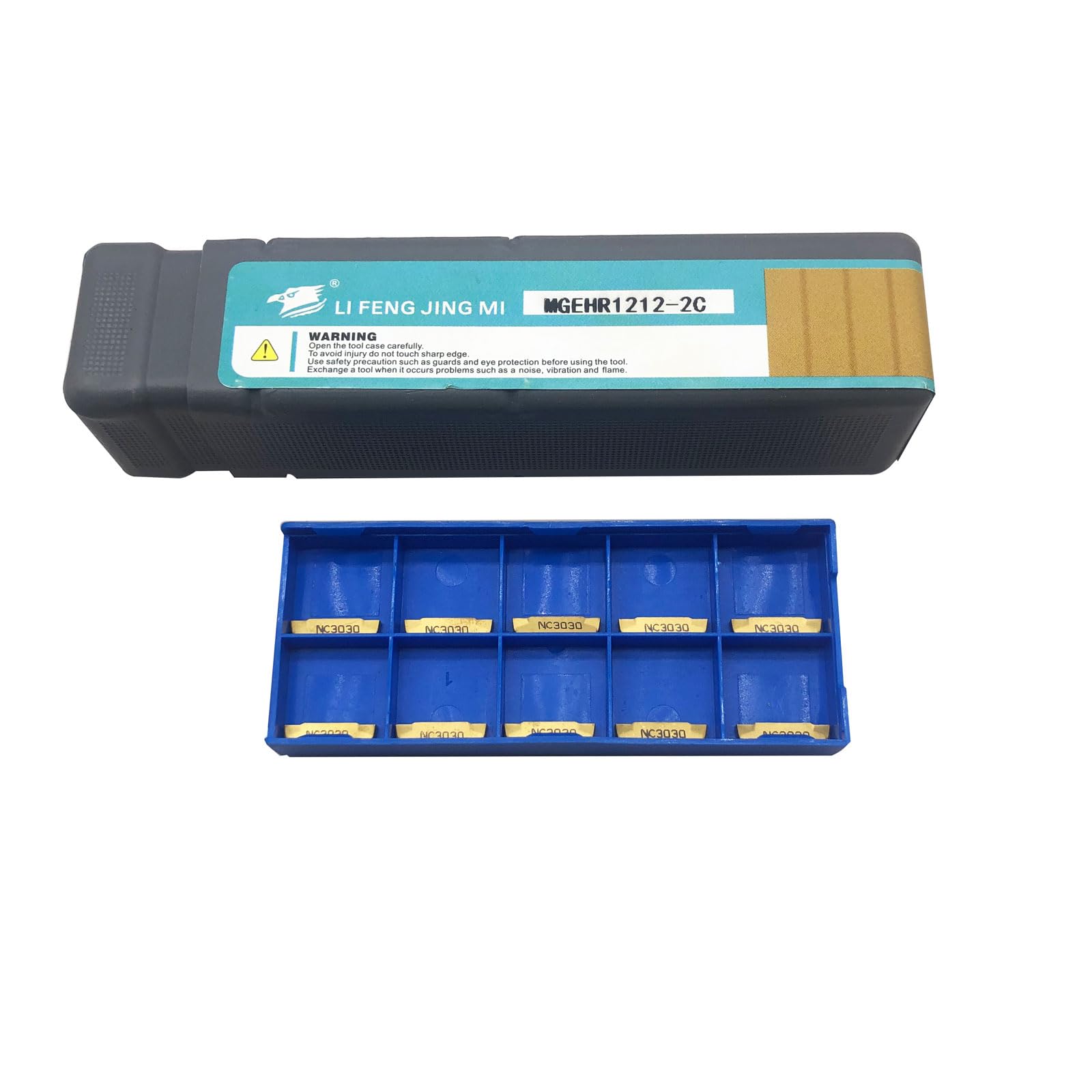 Grooving Tool Holder Set - Carbide Inserts for Steel -6