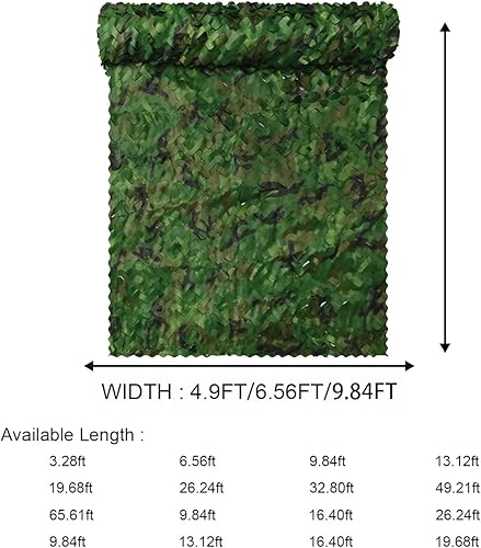 Miniatura 4 de WINWAY Red de camuflaje Red de camuflaje a granel rollo de malla para caza tiro, decoración de fiesta temática militar