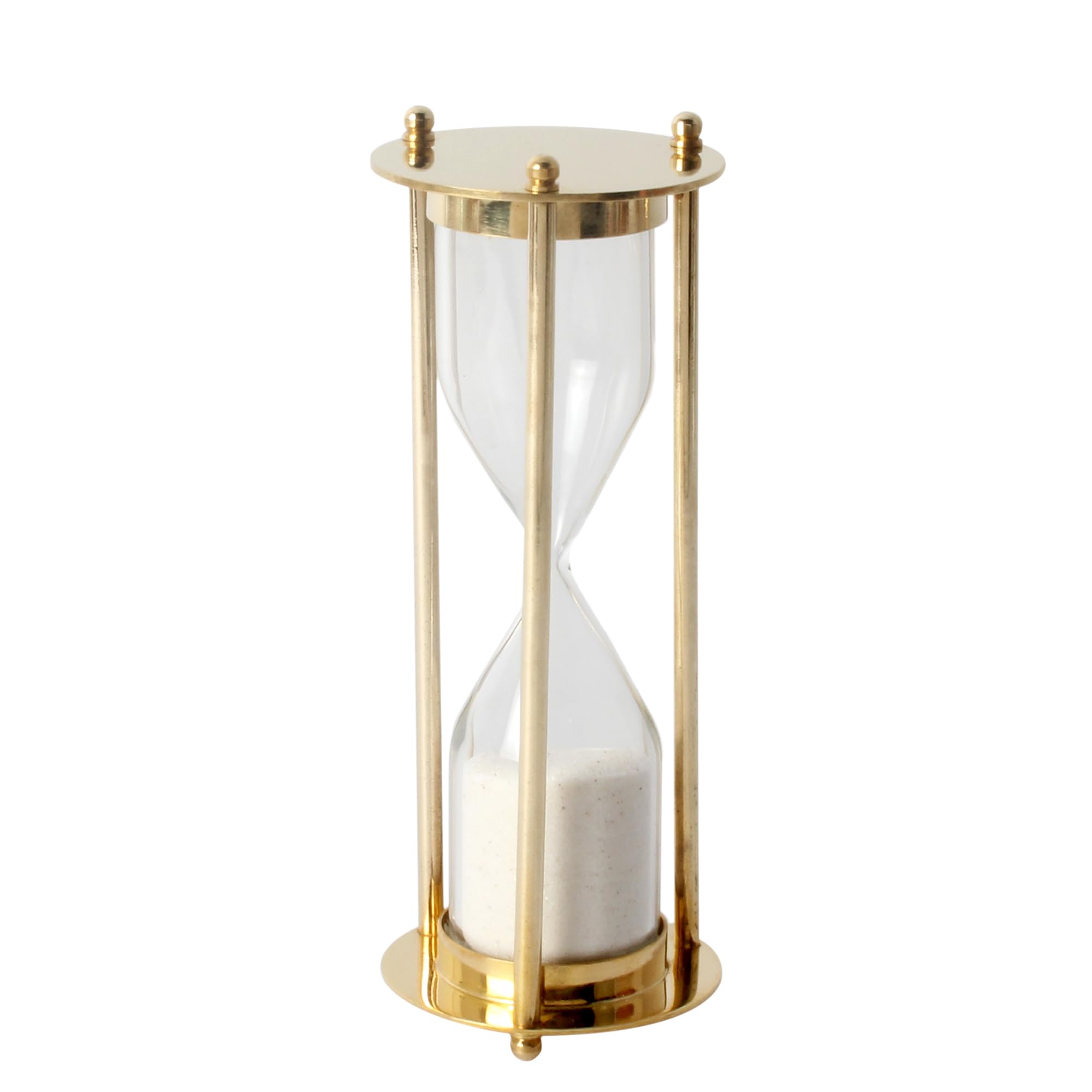 Sablier en laiton vintage de 12,7 cm pour décoration de bureau