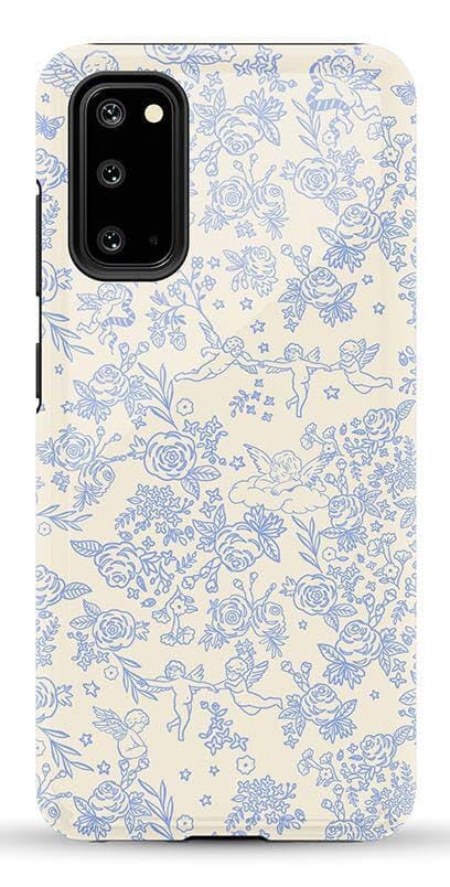 Casely Galaxy S20 Case | Cupid's Canvas | Periwinkle Floral | Essential Slim Dual-Layer Protective Design