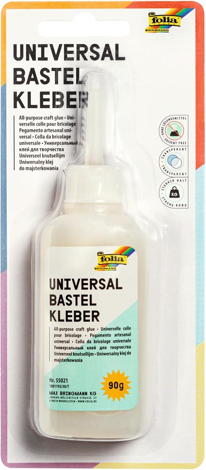 Folia Glorex Craft Glue, Multicoloured, 8.5 cm x 2.5 cm x 19.5 cm (6 1838 200)
