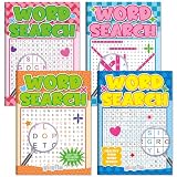 4 Pack Large Word Search Puzzle Books for Adults Aging Seniors, 6.4x8.9