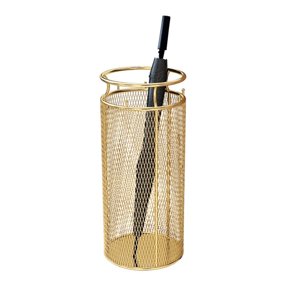 Porte-parapluies couloir doré en métal pour garder votre entrée propre les jours de pluie