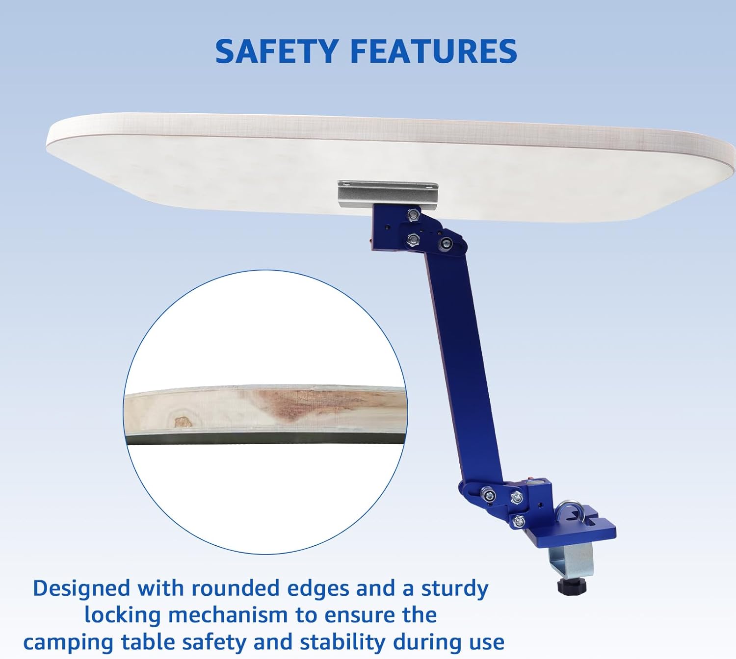 HKTE Car Tailgate Table for SUVs and Vans, Multi-Functional Folding Camping Table for Cars, Ideal for Outdoor Activities, Road Trip Travel, and Tailgating