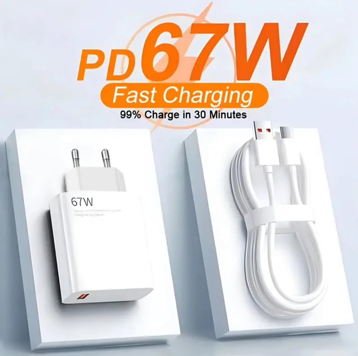 Caricabatterie Xiaomi 67W Con Cavo USB-C 1.5m - Ricarica Rapida Per Smartphone E Tablet