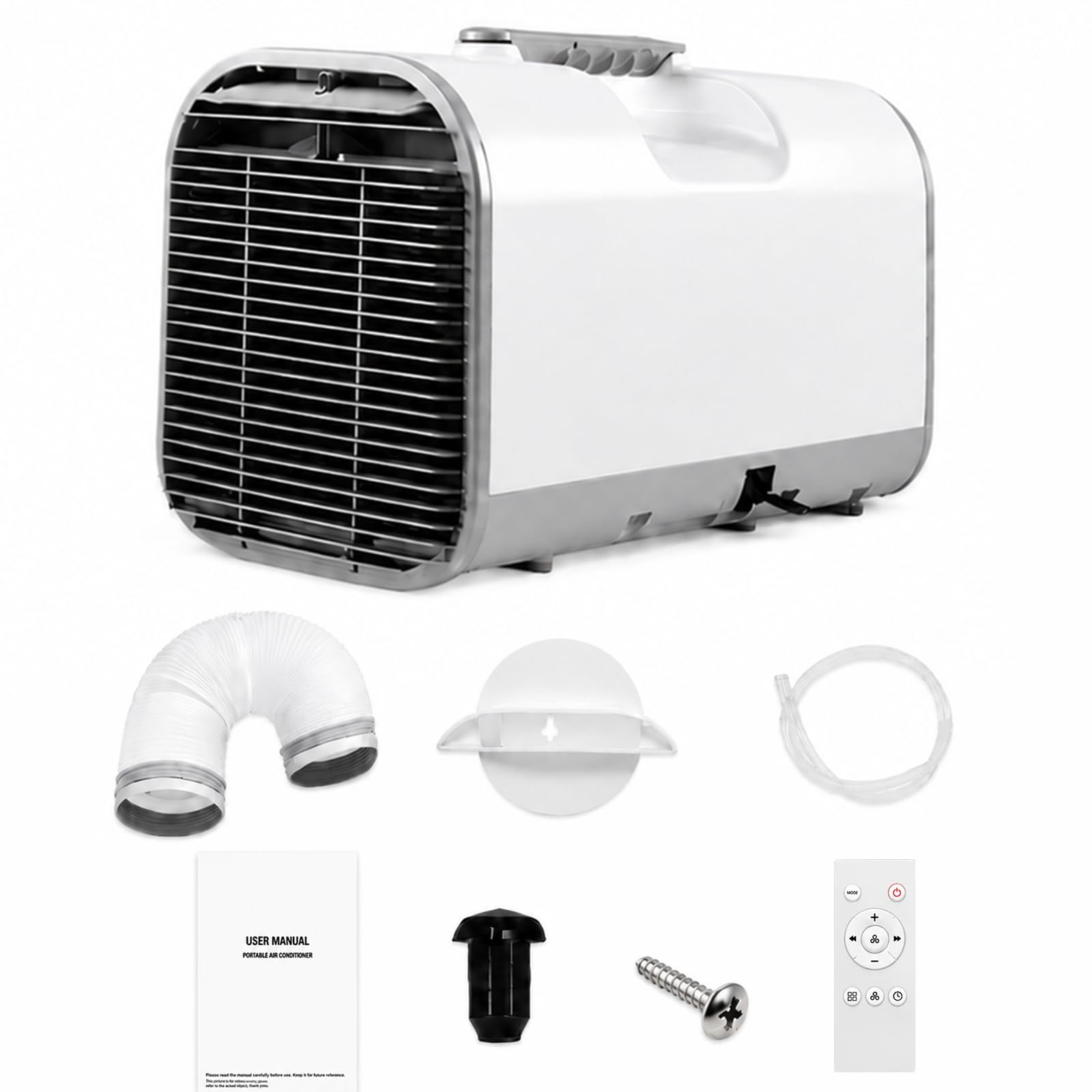 FgdVrelnor 4000 BTU Portable Tent Air Conditioner, Windowless AC for Tent, RV, Truck, Van, Car, Garage, 4-in-1 Quiet Small AC Unit with 420W Low Power, Indoor & Outdoor Use