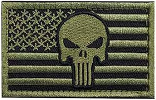 Miniatura 1 de Parche bordado de la bandera estadounidense de Estados Unidos, parches militares tácticos de la bandera estadounidense bordados, estilo 12