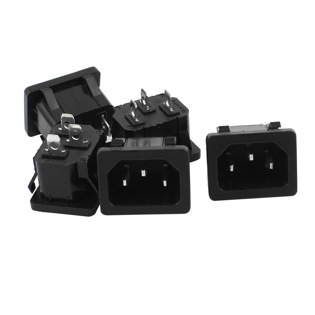 5 Pairs IEC C14 Male C13 Female Inline Rewirable Main Power Plug Connector AC 25