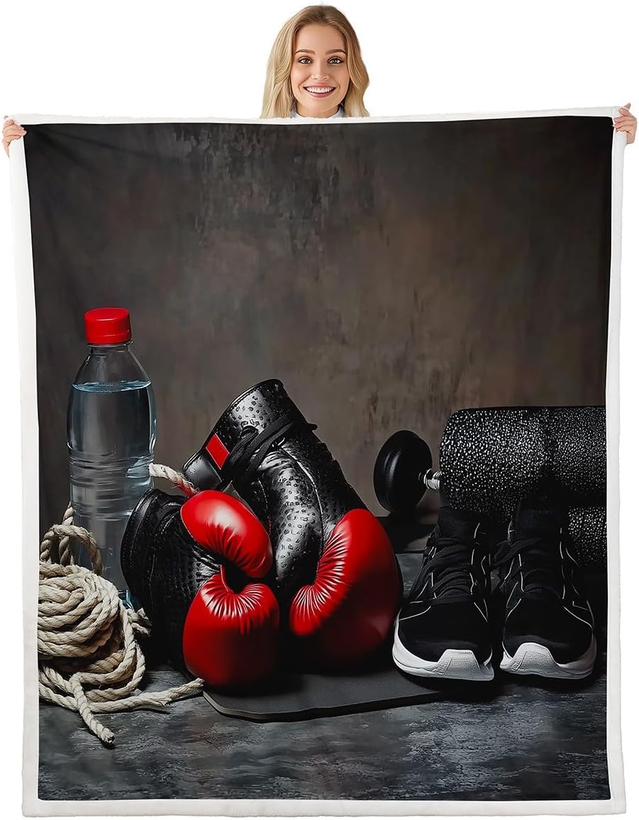 Erosebridal Fox Throw Blanket Twin 60"X80" White Cute Fox Sherpa Blanket for Kids Boys Girls Teens Lovely Animal Plush Blanket Wild Life Fleece Flanket for Bed Sofa Couch