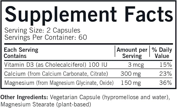 Calcium Magnesium Capsules - Hypo - 120 count