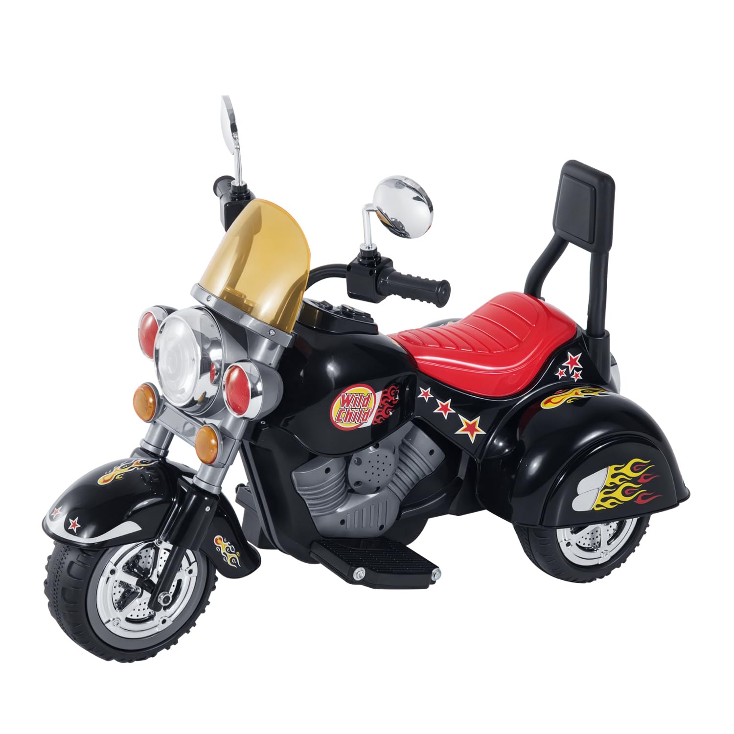 Bobobiy Black Kids Ride On Toy Car Motorbike Electric Scooter 6V Battery Operated Toy Trike