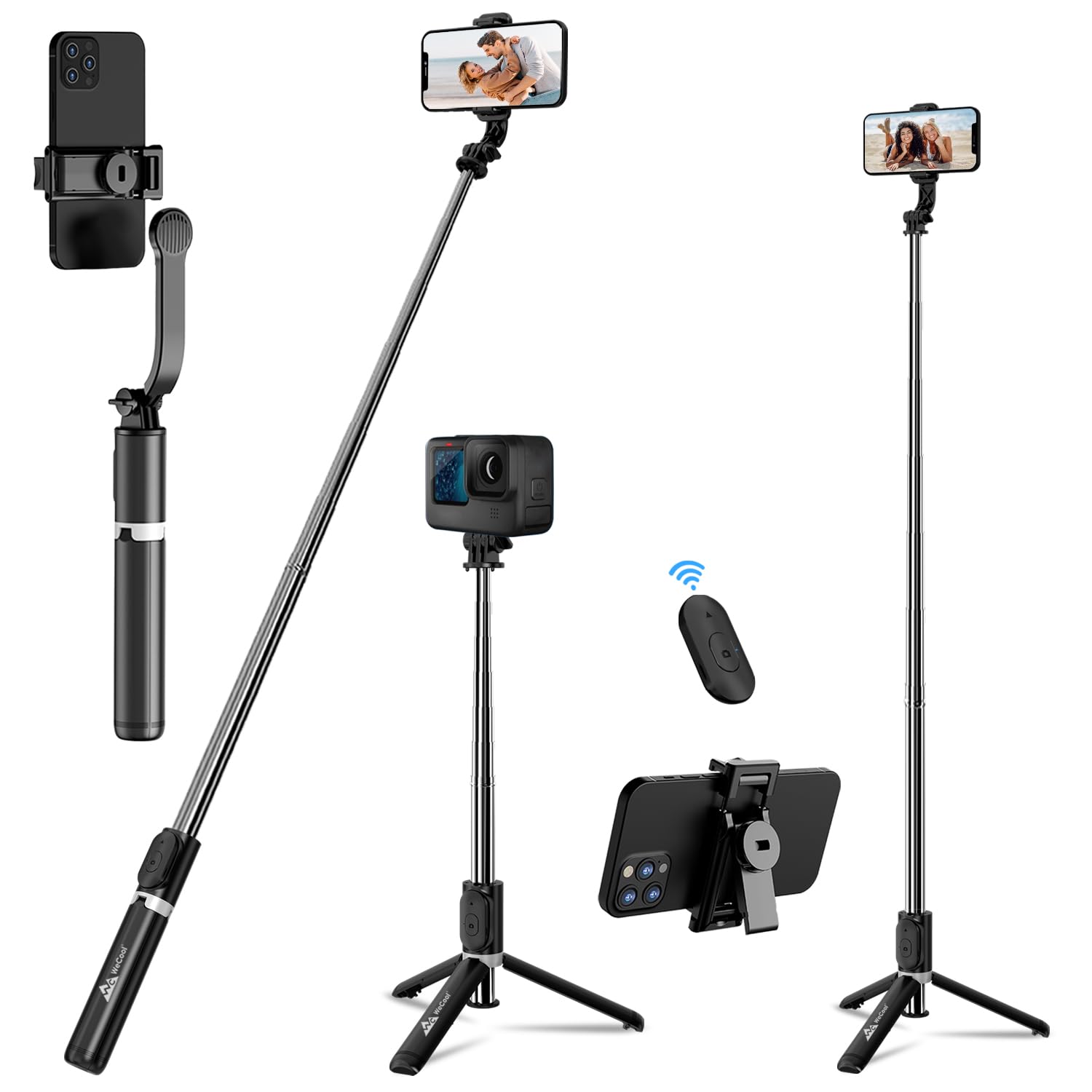 WeCool S2 Selfie Stick with Tripod Stand, 41 inch Selfie Stick with Wireless Remote, Detachable Mobile Holder, Bluetooth Selfie Stick Compatible for iPhone/Android, Ideal for Vlogging & Photo Shoot. (B09L88Q1LN) Amazon Price History, Amazon Price Tracker