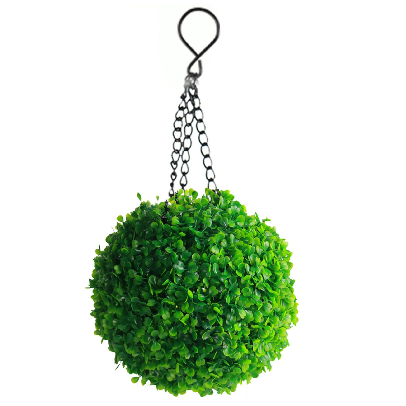 Boules topiaires avec lumières solaires LED vert 14 pouces pour jardin
