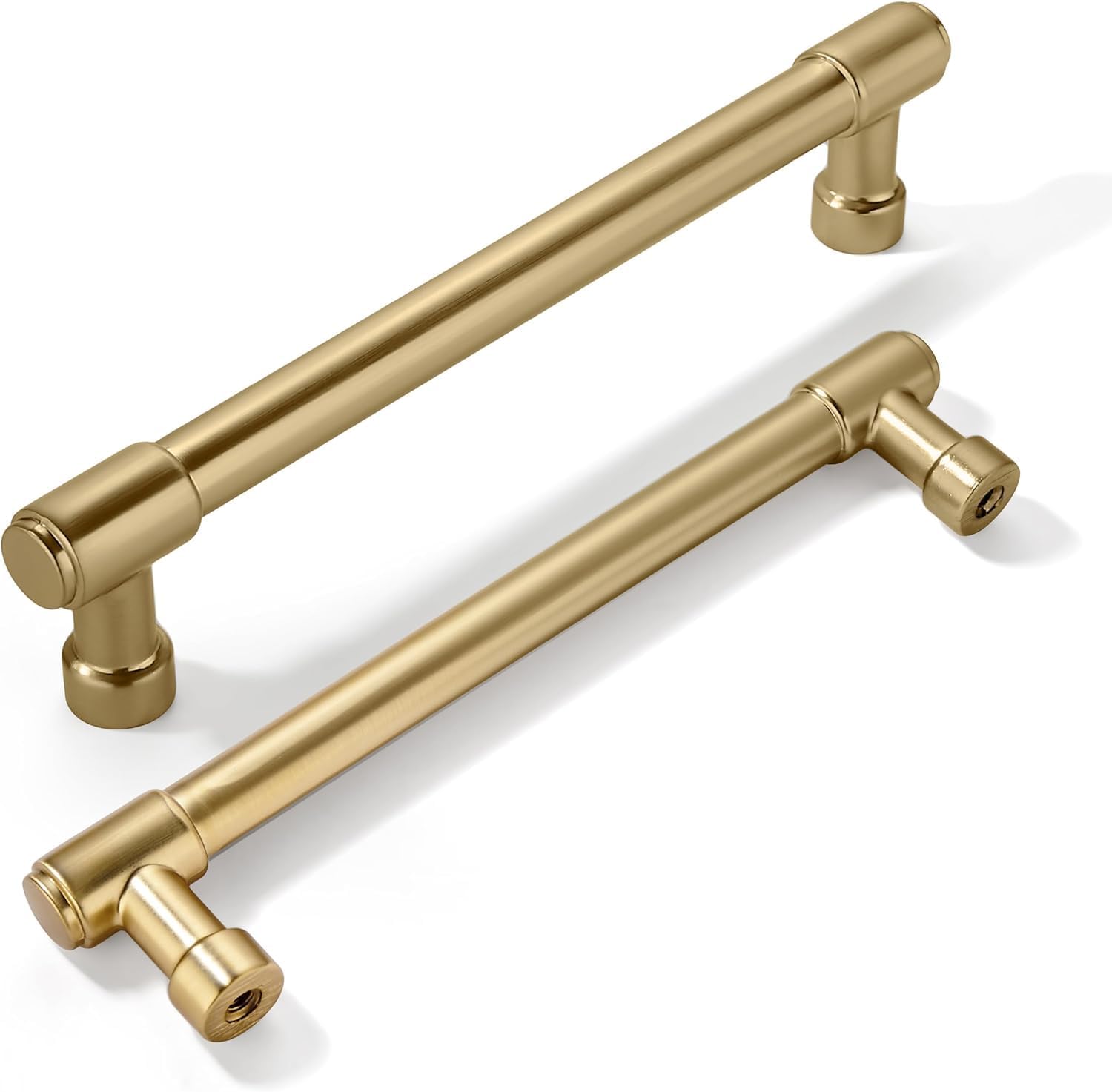 khtumeware 30 Pack 6 Inch(152mm) Champagne Bronze Cabinet Pulls Satin Brass Cabinet Pulls Gold Kitchen Cabinet Hardware for Cupboard Drawer Pulls Dresser Handle