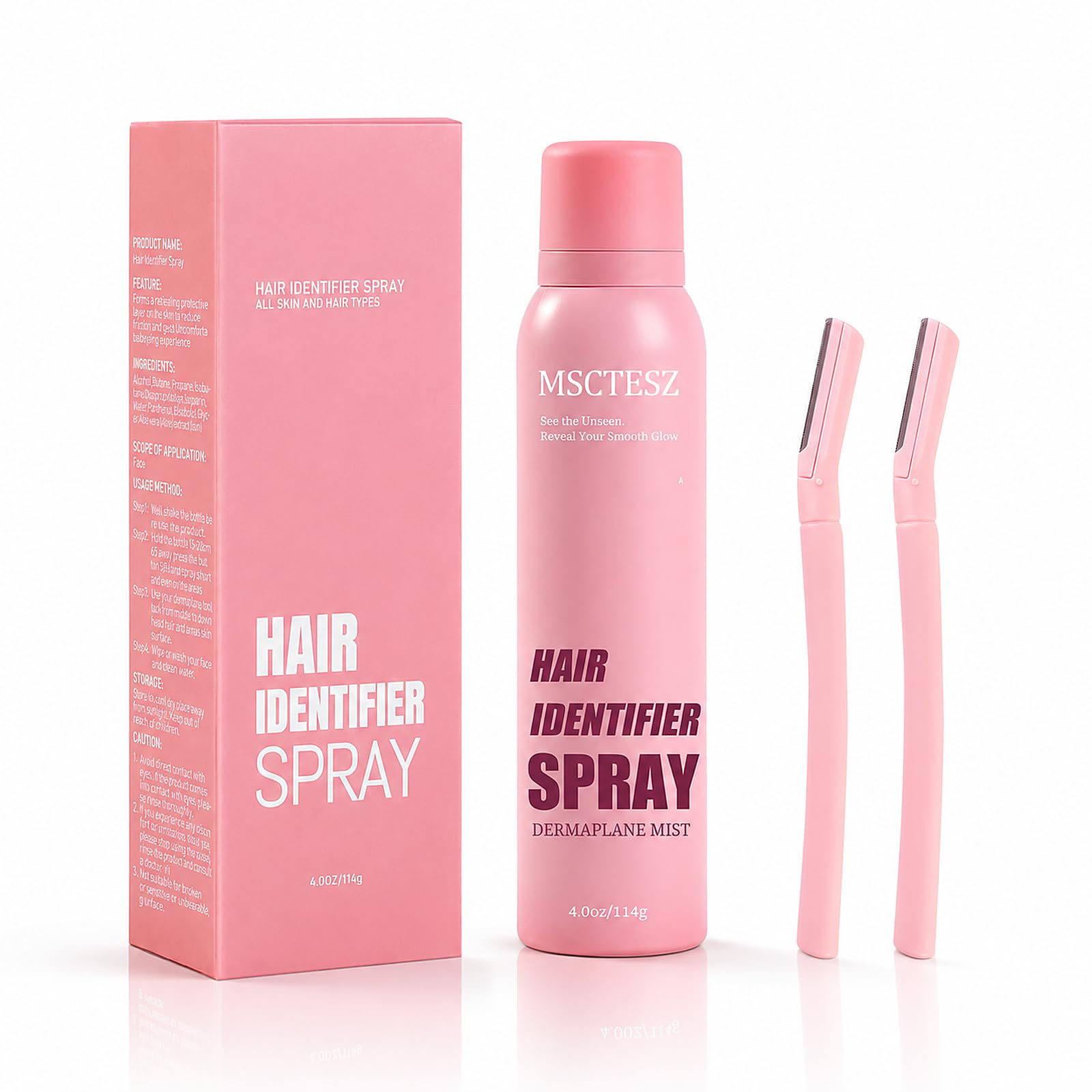 Hair Identifier Spray for Face Shaving, Skin Care Dermaplane Spray 6 Ounce (Pack of 1)