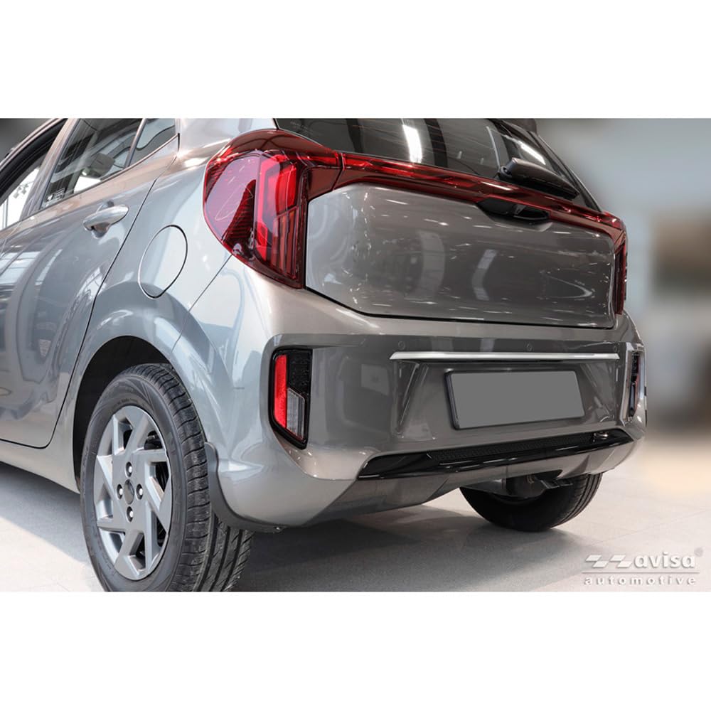 Avisa Brushed Stainless Steel Tailgate Trim compatible with Kia Picanto III (JA) Facelift 2024-
