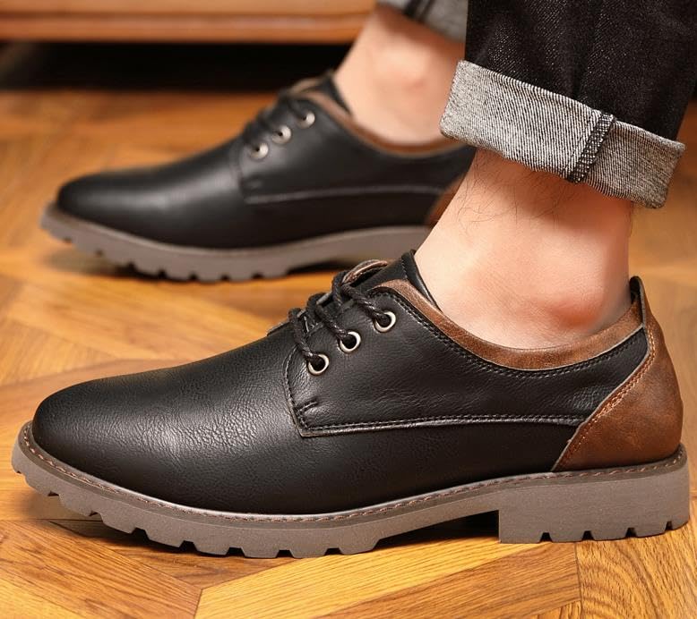 Mens Fashion Oxfords Casual Dress Shoes Business Office Classic Modern Dress Shoes for Gentleman Leather Shoes4