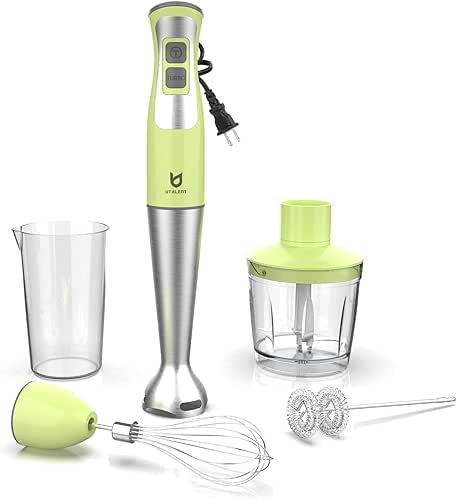 Immersion Hand Blender, UTALENT 5-in-1 8-Speed Stick Blender with 500ml