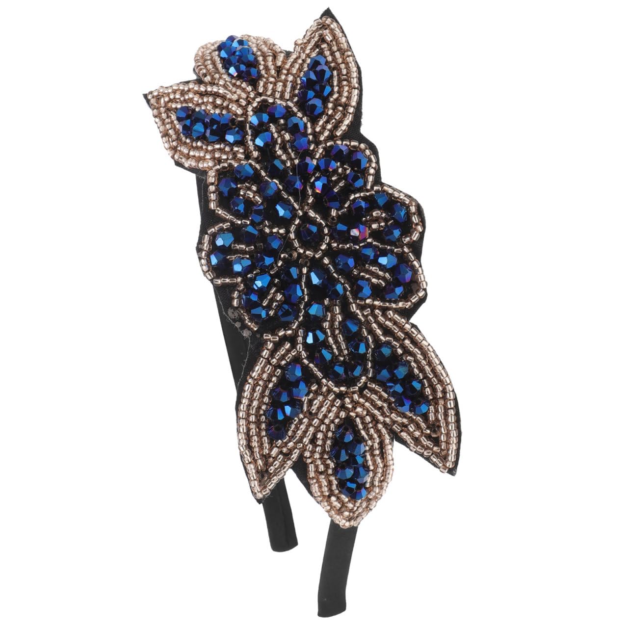 Beaupretty Retro 1920s Hairband Flapper Headpiece with Leaf Design, Rhinestone Beadwork for Women's Theme Party