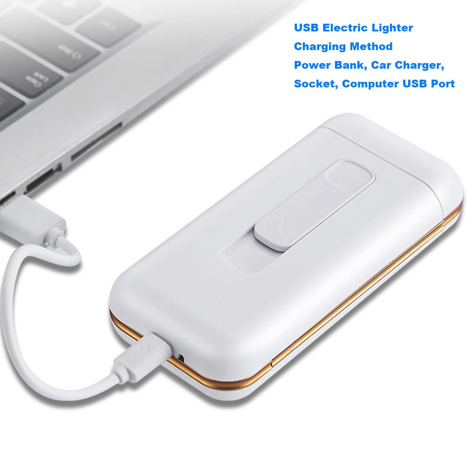 Portasigarette Con Accendino Elettrico USB - 2 In 1 Ricaricabile Senza Fiamma - Foto 13