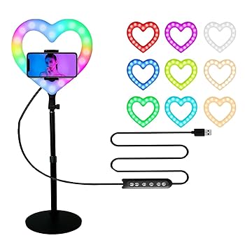 東夏　リングライト　25個 Amazon.co.jp: G.Schaf 自撮りハートリングライト10inch 25cm