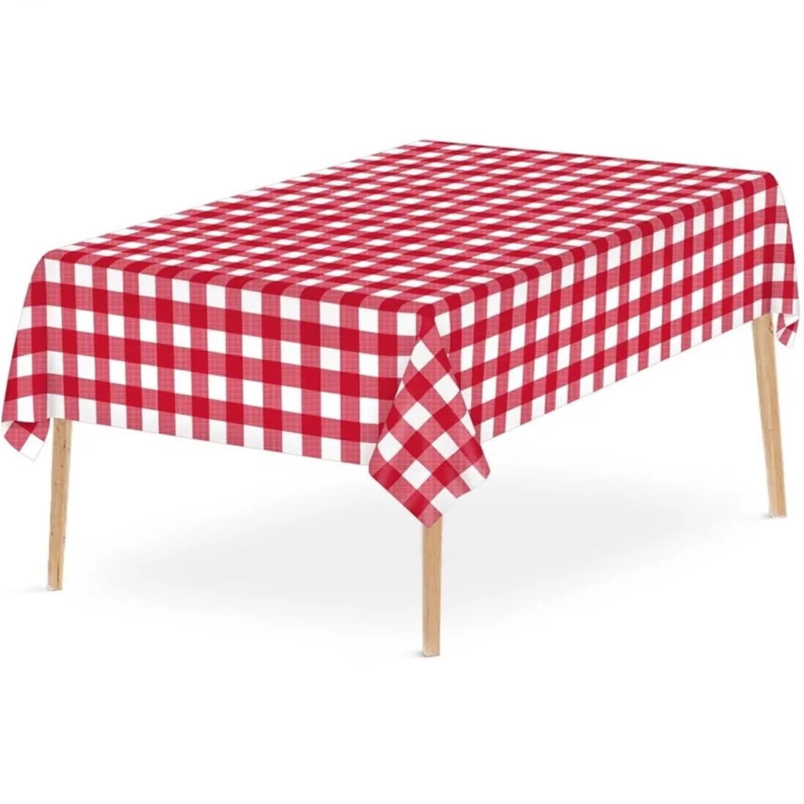 BTGYTTKL Checkered Tablecloth Spill-Proof & Wipeable Holiday Tablecloth For Thanksgiving & Dinners - Festive Waterproof Dining Decor