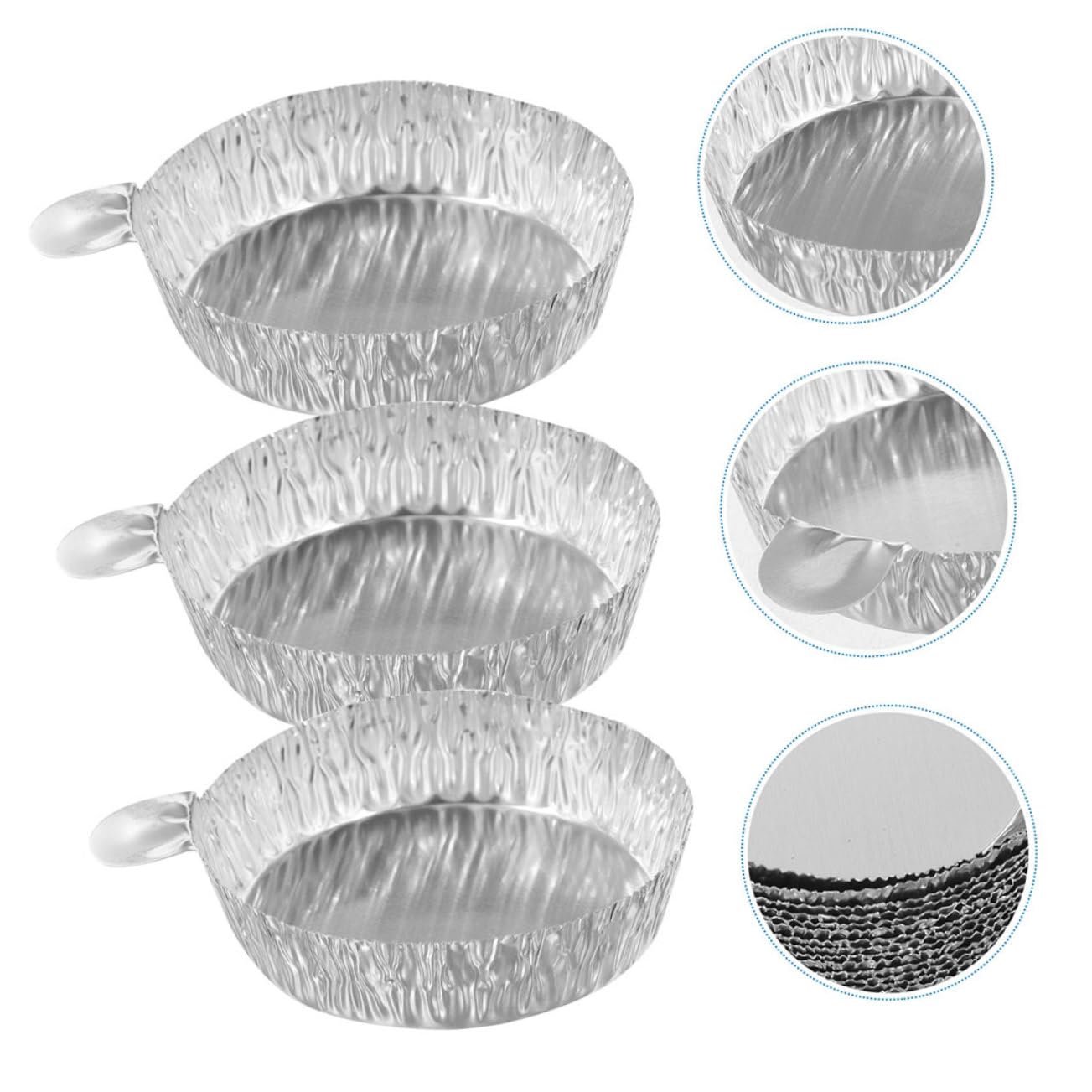 Lurrose Plato De Pesaje De Pesaje De Aluminio Papel De Aluminio Platos De Pesaje De Laboratorio Bandejas De Pesaje Bandeja De Pesaje De Laboratorio Plata 100 Piezas*4