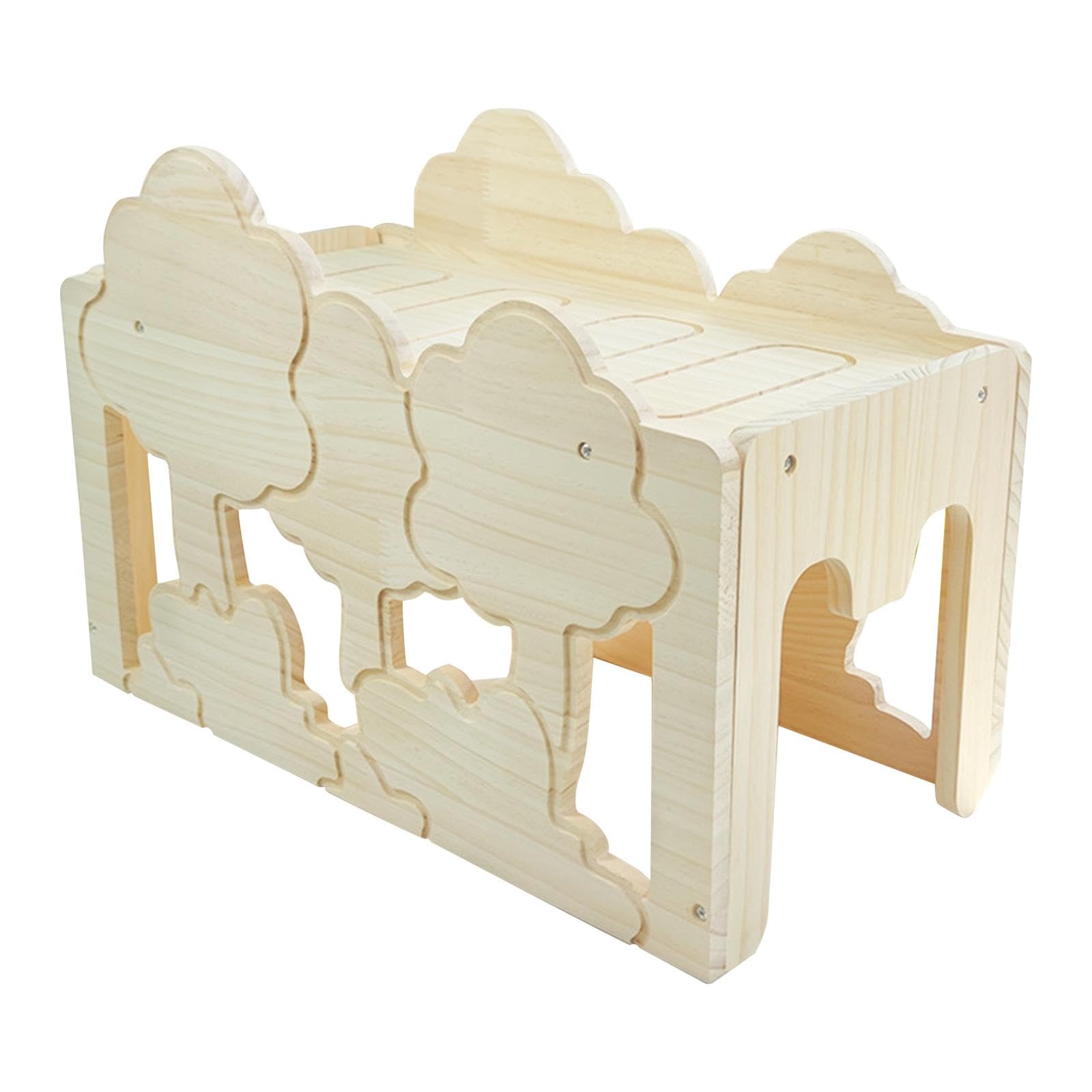 VELURA Bunny House Cave Accessories Hamster Hideout for Small Animals Rabbit Ferret Style I|1 Wooden Bunny Hideout |Cages & Enclosure| Small Animal Supplies |Pet Supplies