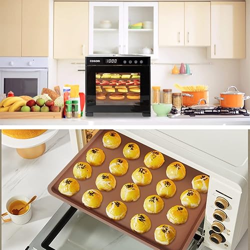 Miniatura 6 de 8 bandejas deshidratadoras de silicona antiadherentes con bordes, compatibles con Cosori CP267-FD, multiusos reutilizables para cecina, frutas,