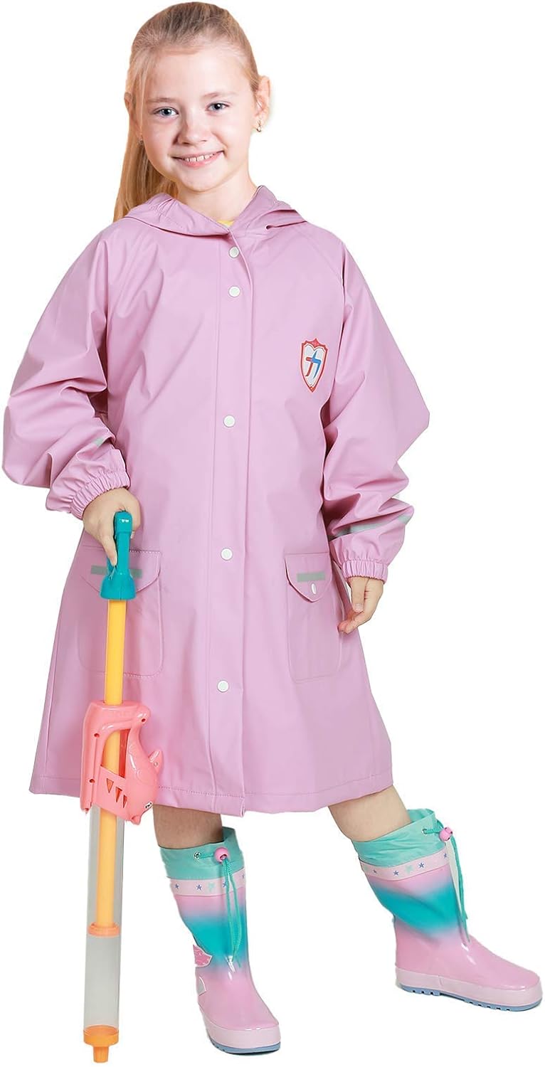 Buy Yoangry Kids Raincoat Kids Poncho Kids Rain Jacket Kids Rain Suit Lightweight Rainwear Reflective Reusable With Hood Online In Indonesia B08pv5mgt3