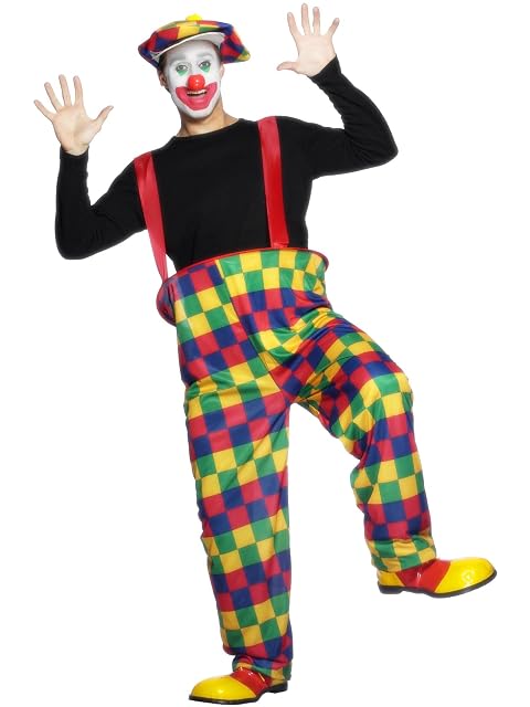 Foto 3 de 5 de Smiffys Disfraz de payaso en forma de aro, multicolor, con pantalones, sombrero y corbatín Halloween, Carnaval