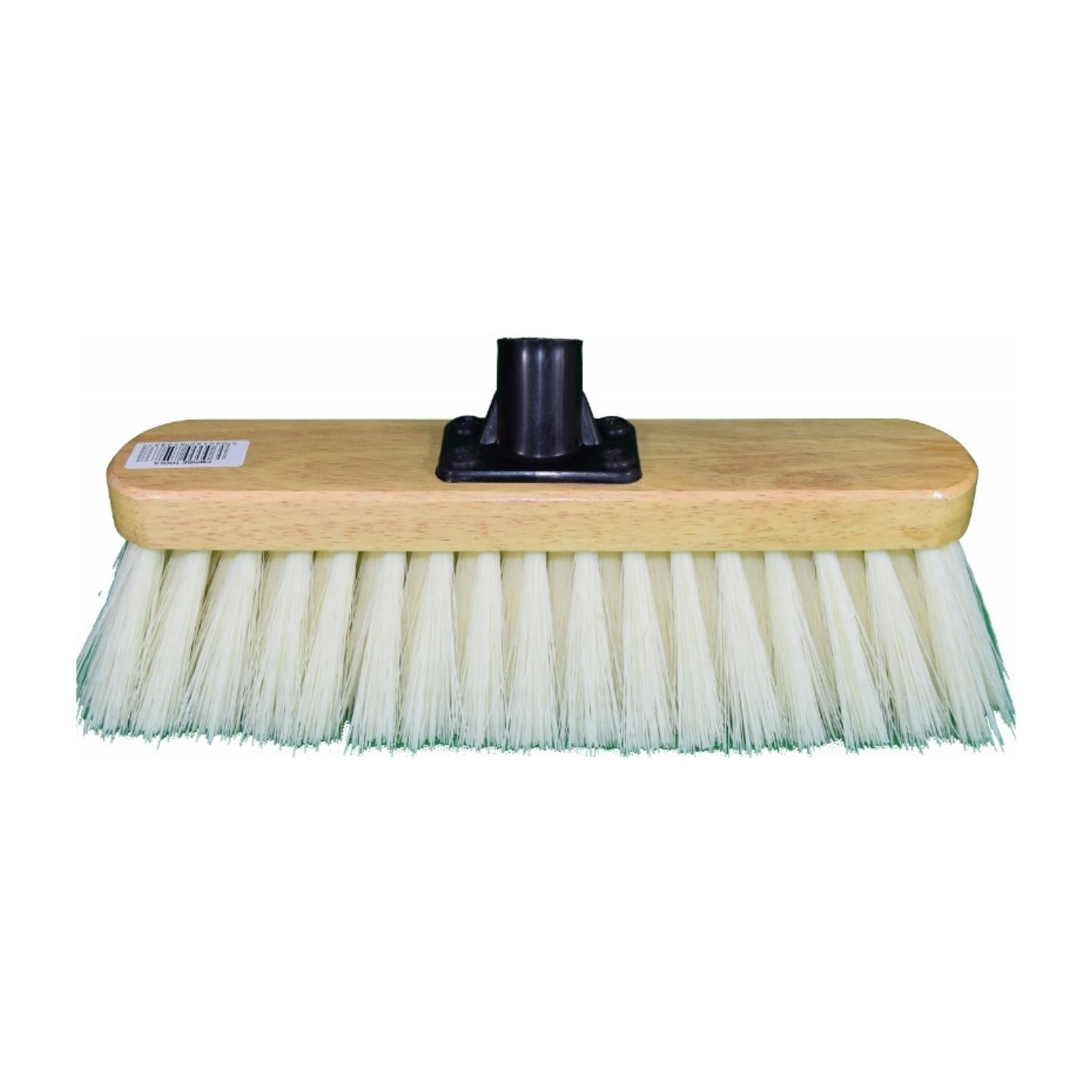 HOMESHOPA 12 Inch Soft Cream PVC Varnish Indoor Outdoor Sweeping Broom Head, Heavy Duty Cleaning Brush for Any Surface Wooden Floor Decking and Paving Slabs