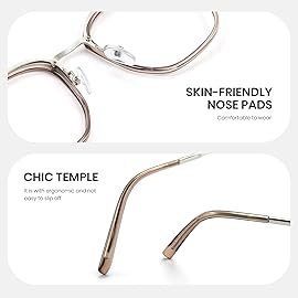 Cyxus Blue Light Glasses for Woman, Reduce Eye Strain and Migraine Perfect for Office and Programming Ultra-Light TR9O Frames for All-Day Comfort