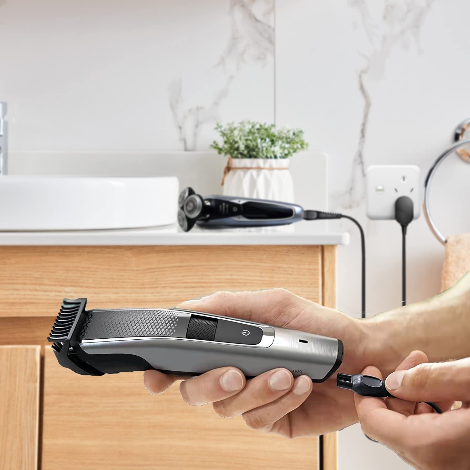 Caricatore Rasoio Caricatore Trimmer Adatto per Rasoio Trimmer Barba Elettrico Alimentazione Alimentatore Caricabatterie per Philips Norelco hq8505 7000 5000 3000 mg5750 mg7790 mg770 mg7720 BG5020