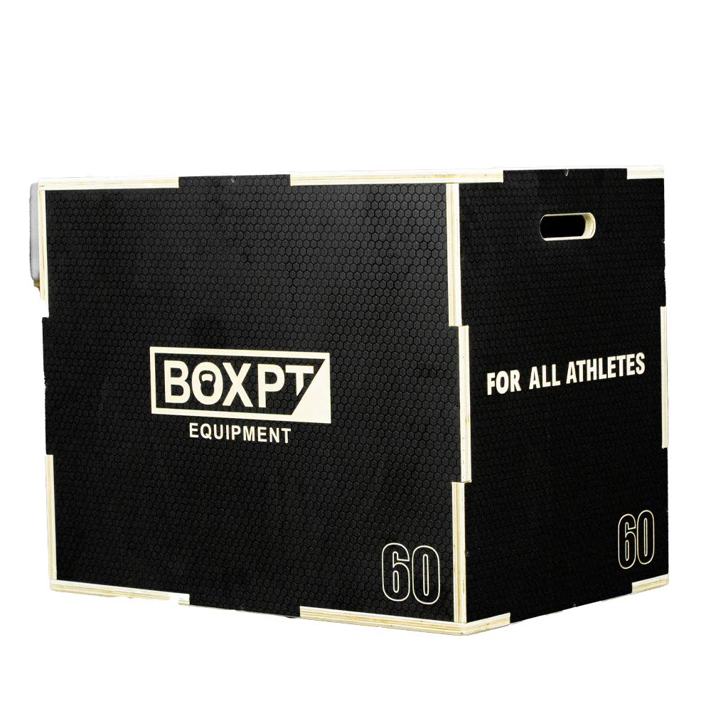BOXPT Cajón Pliométrico Negro en Madera 50/60/75 cm