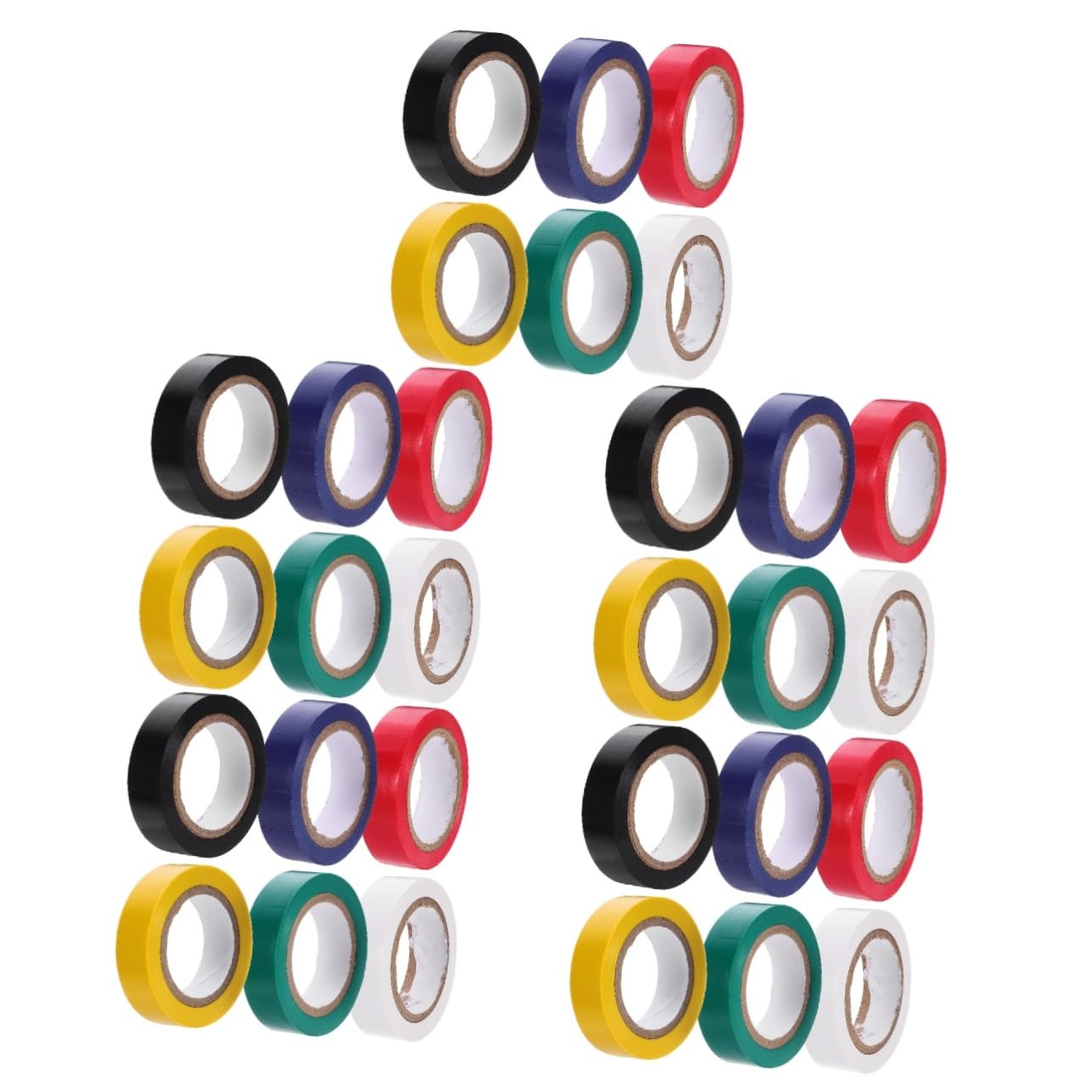 ULTECHNOVO 30rotoli Nastro Isolante Elettrico Adesivo Da Colori Resistente Alle Alte Temperature Facile Da Usare Per Lavori Elettrici e Riparazioni Domestiche