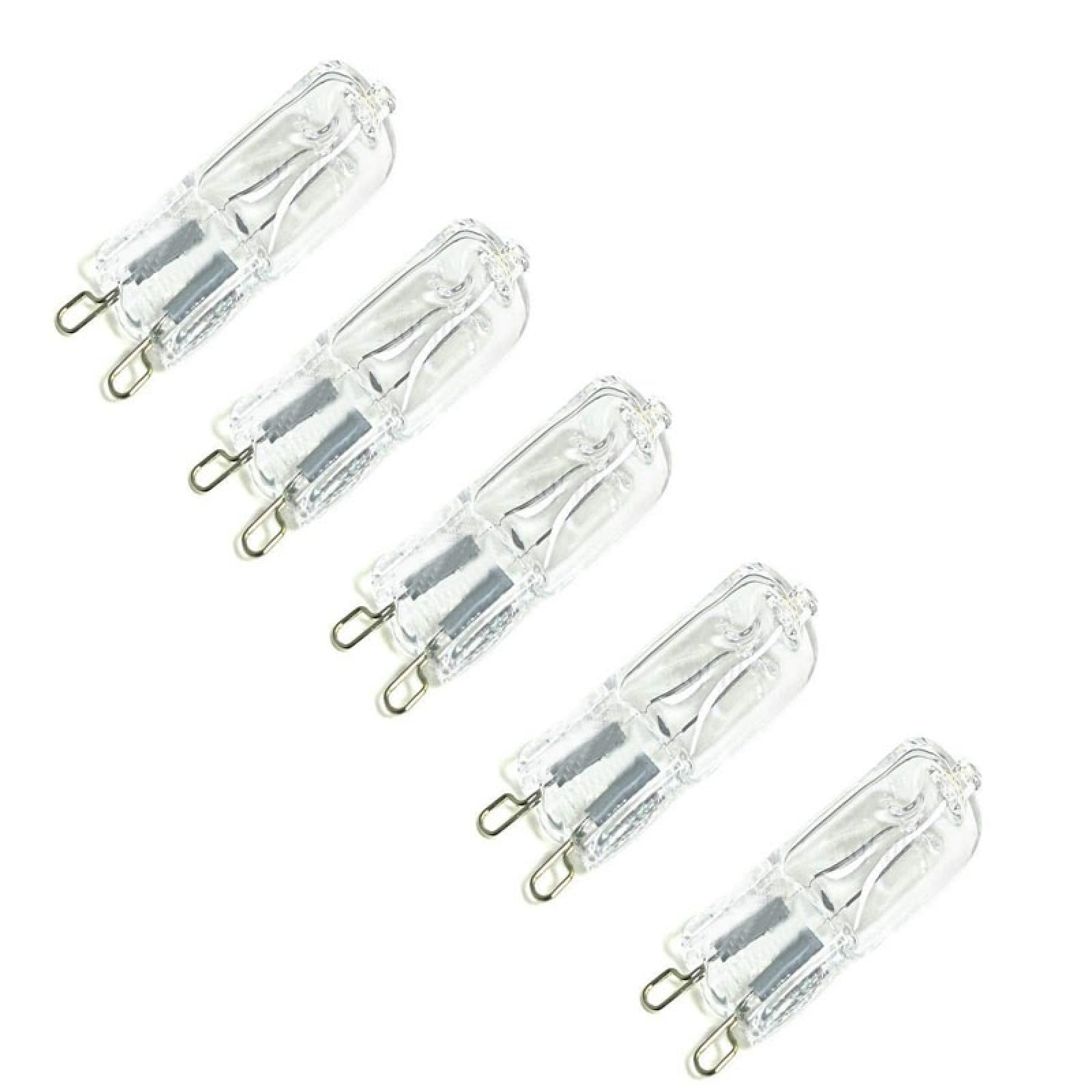 Bombillas Halógenas G9 40W 230V - Luz Blanca Cálida, Regulable, Paquete De 5 Unidades