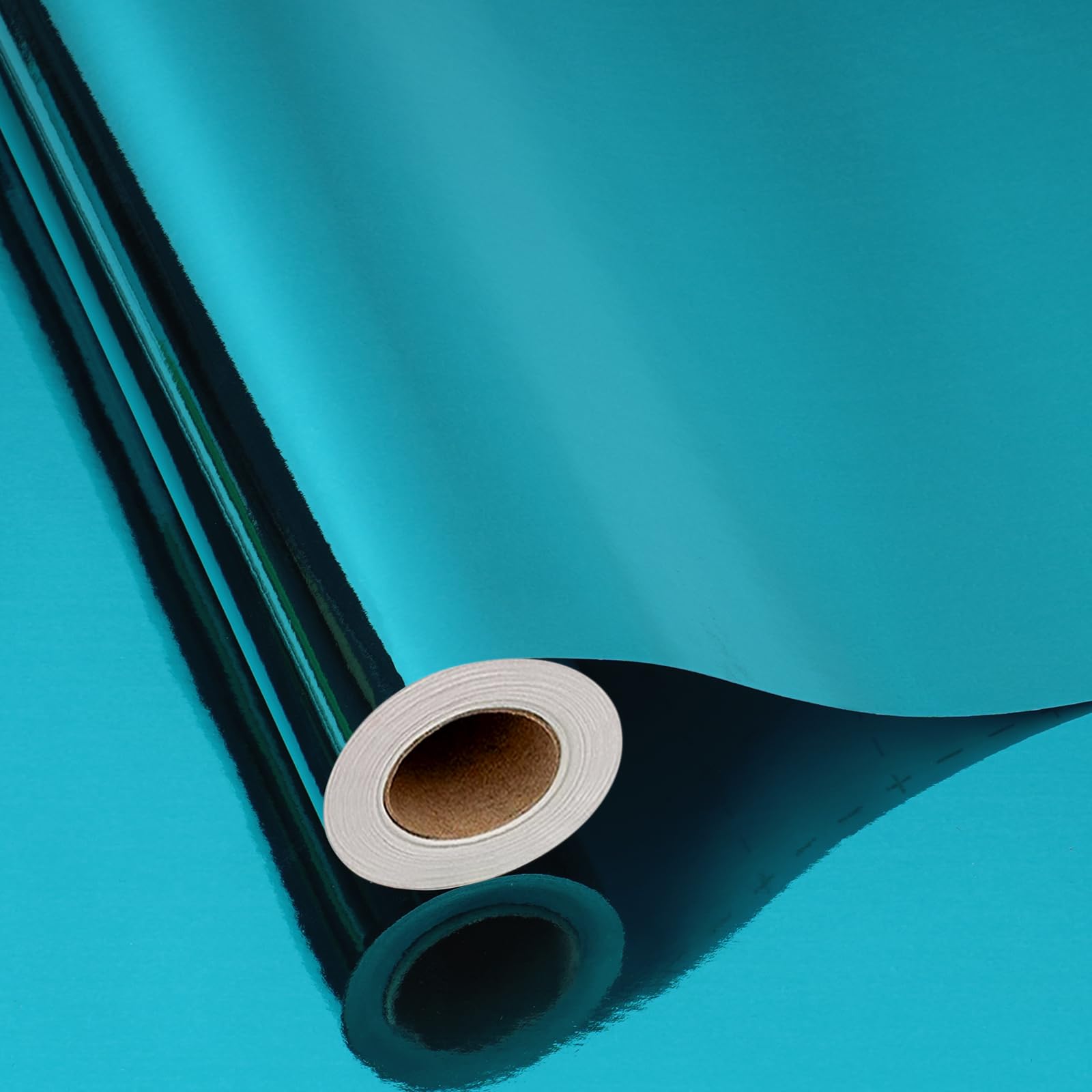 BIOBROWN Teal Metallic Wrapping Paper Roll, 76cm x 10m — image 1