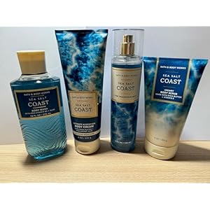 Sea Salt Coast 4-Piece Bundle by Bath Body Works : Ultimate Hydration Body Cream, Creamy Body Scrub, Body Wash and Fine Fragrance Mist, Full Size