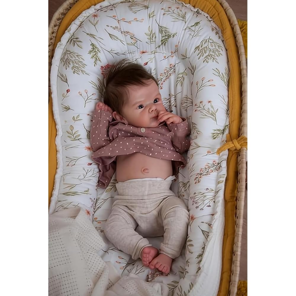 Realistyczna lalka Reborn, 48 cm miękkie silikonowe lalki reborn, Realistyczne 18-calowe lalki Realistyczne lalki z kompletnymi akcesoriami, dla dziewczynek w wieku od 3 lat