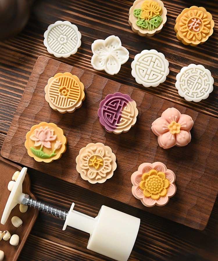 Amazon.co.jp: 月餅型 ムーンケーキ型 月餅モールド 月餅金型プレス