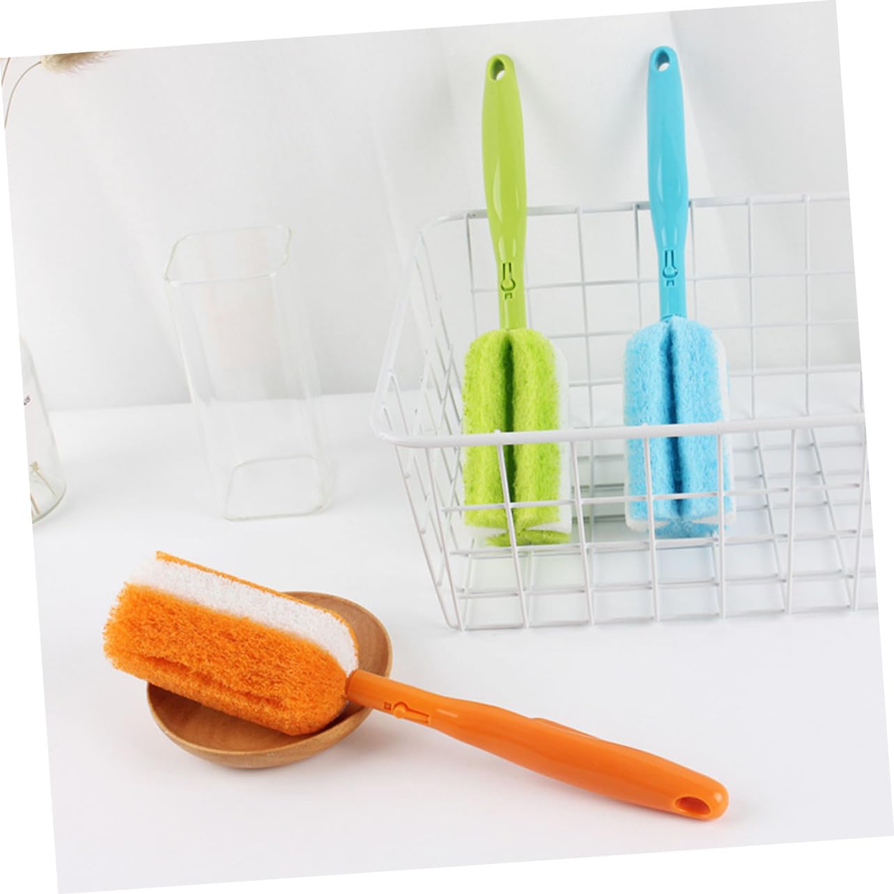 Veemoon 4stücke Flaschenpinsel zum Reinigen von Flaschen Tassen und Weinflaschen Vielseitig Einsetzbar für Haushaltsreinigung mit Aufhängevorrichtung für Einfache Zufällige Farbe Home & Kitchen