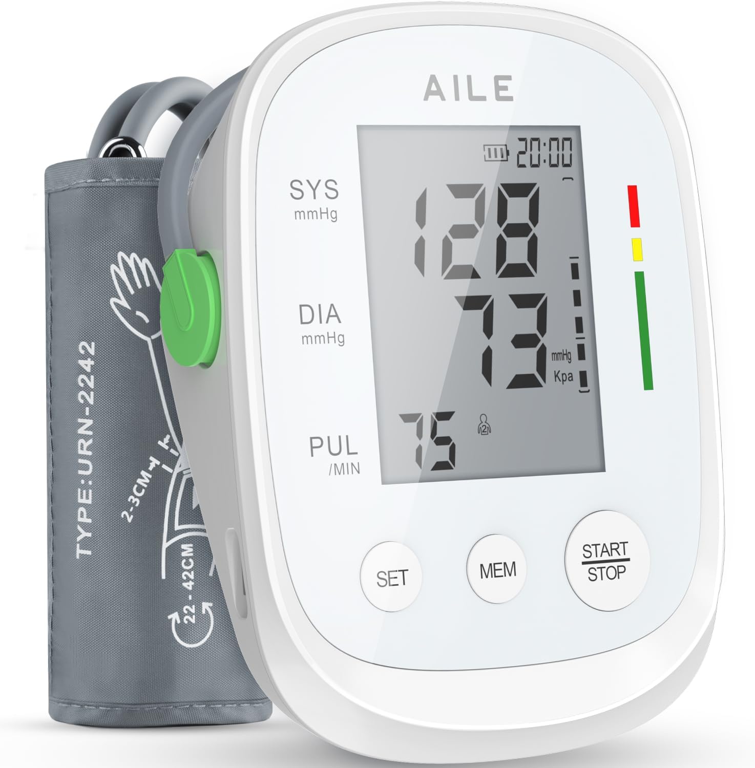 AILE Blood Pressure Monitor, Blood Pressure Machine Upper Arm Large Cuff(8.7″-16.5″), High Automatic