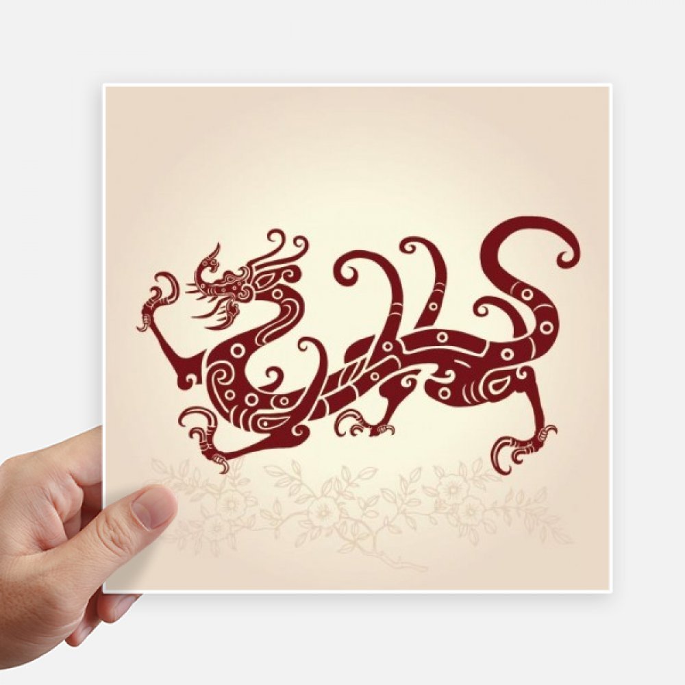 Stickers de dragón chino de 20cm pegatinas cuadradas grandes decorativas para moto y pared