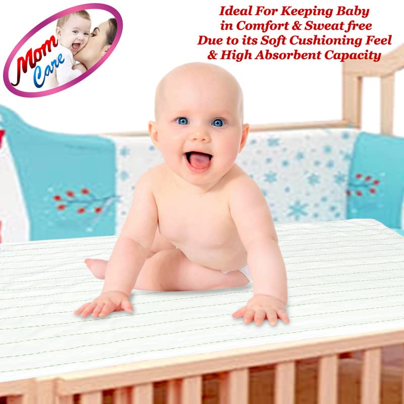MOM CARE Cotton Urine Sheet for Newborn Nappy Changing Mat Baby Bed Protector Super Soft Pure Cotton Sheet/Kantha/Gudris/Potra/Phaliya Pack of 6 Small White 1
