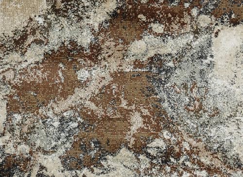 Image of Abstract Modern Classical Silk Carpet - Super Soft, High-Density Rug for Living Room, Bedroom & Hall with 1 inch Thickness - (5 x 7 Feet) Colour Multi