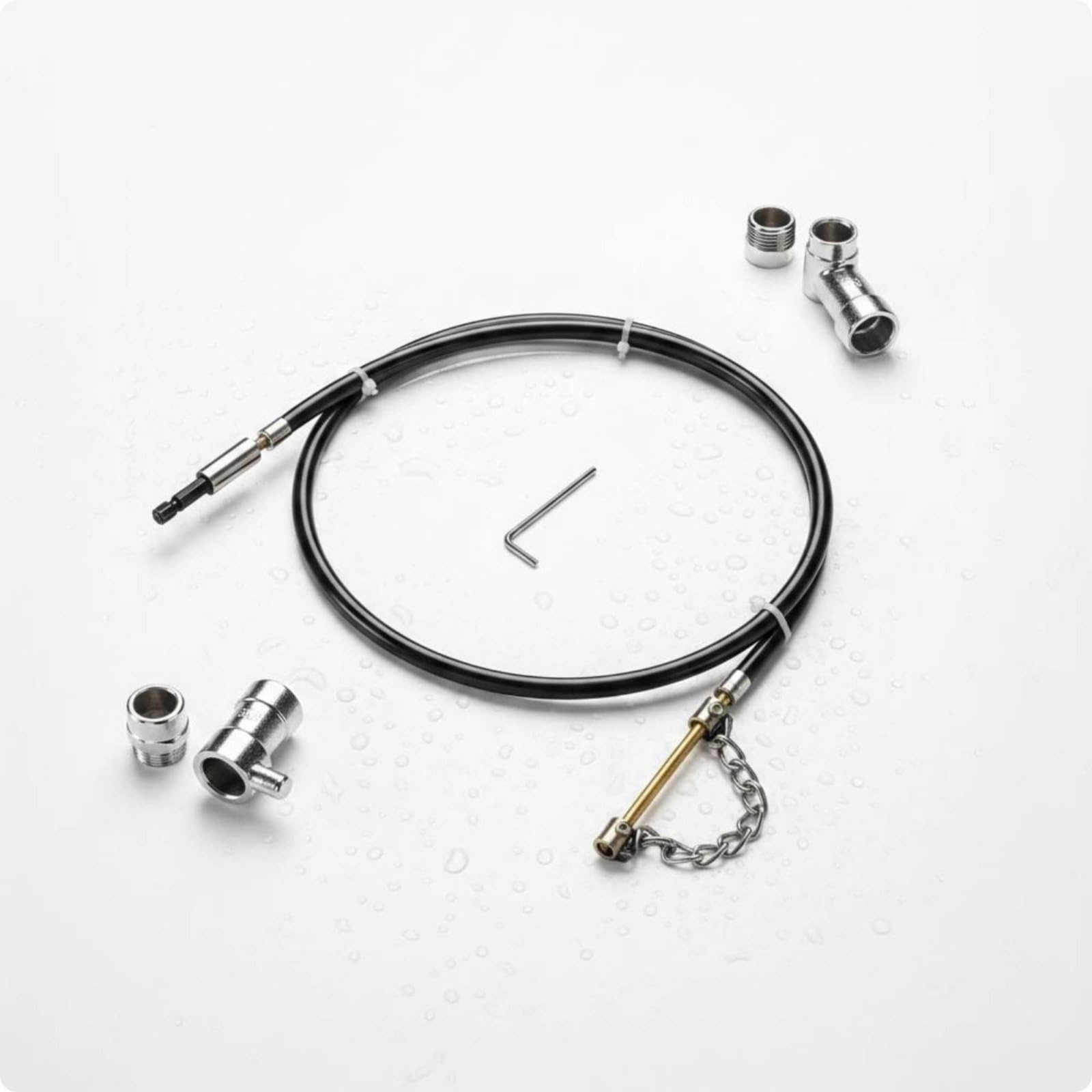 Desatascador de Cadena Fuerte Desatascado Serpiente Desatascadora Acero Inoxidable Desatascador de Drenaje Flexible para Tuberías Del Hogar, 3 Metros